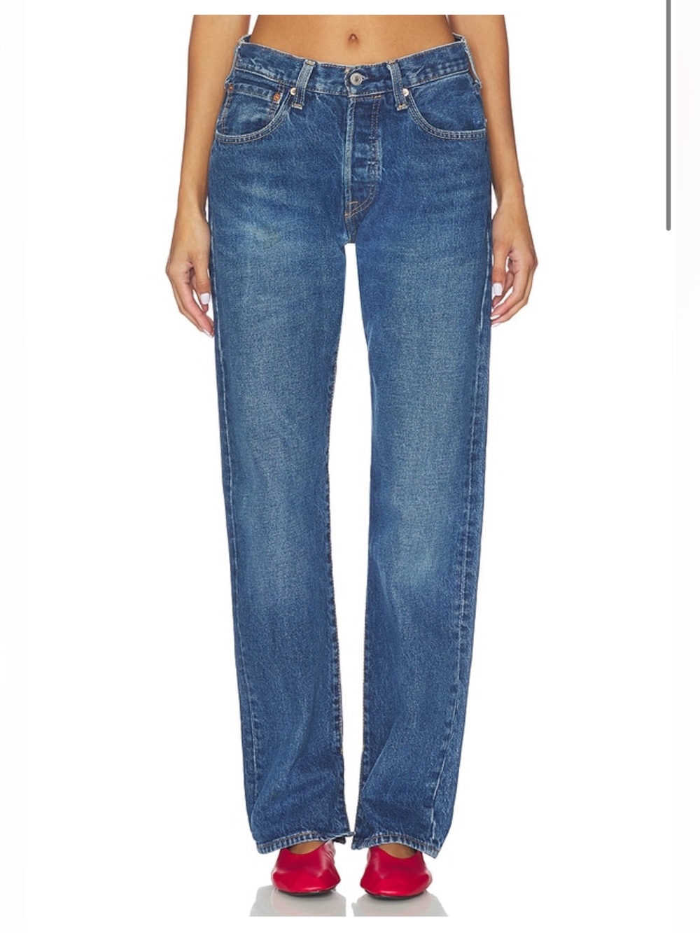 Vintage Relaxed Split Jeans in Medium Dark
aligrace